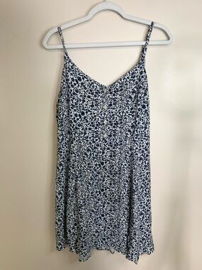 Gap Blue Floral Mini Dress L